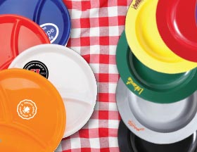 Assiettes en plastique