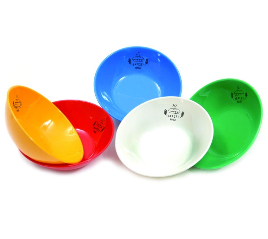 Reusable Plastic Bowl - White (340ml/12oz) - Promo Catering