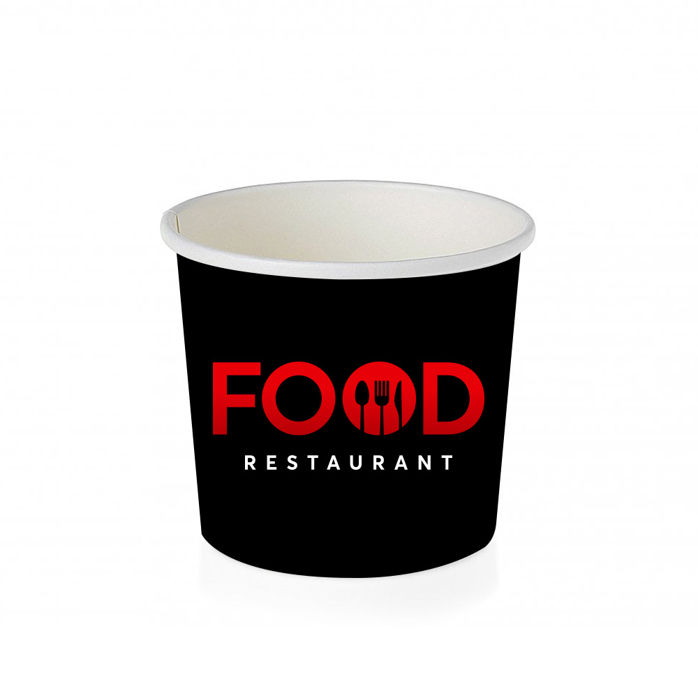 Full Colour Single Wall Gloss Soup Pot (12oz)