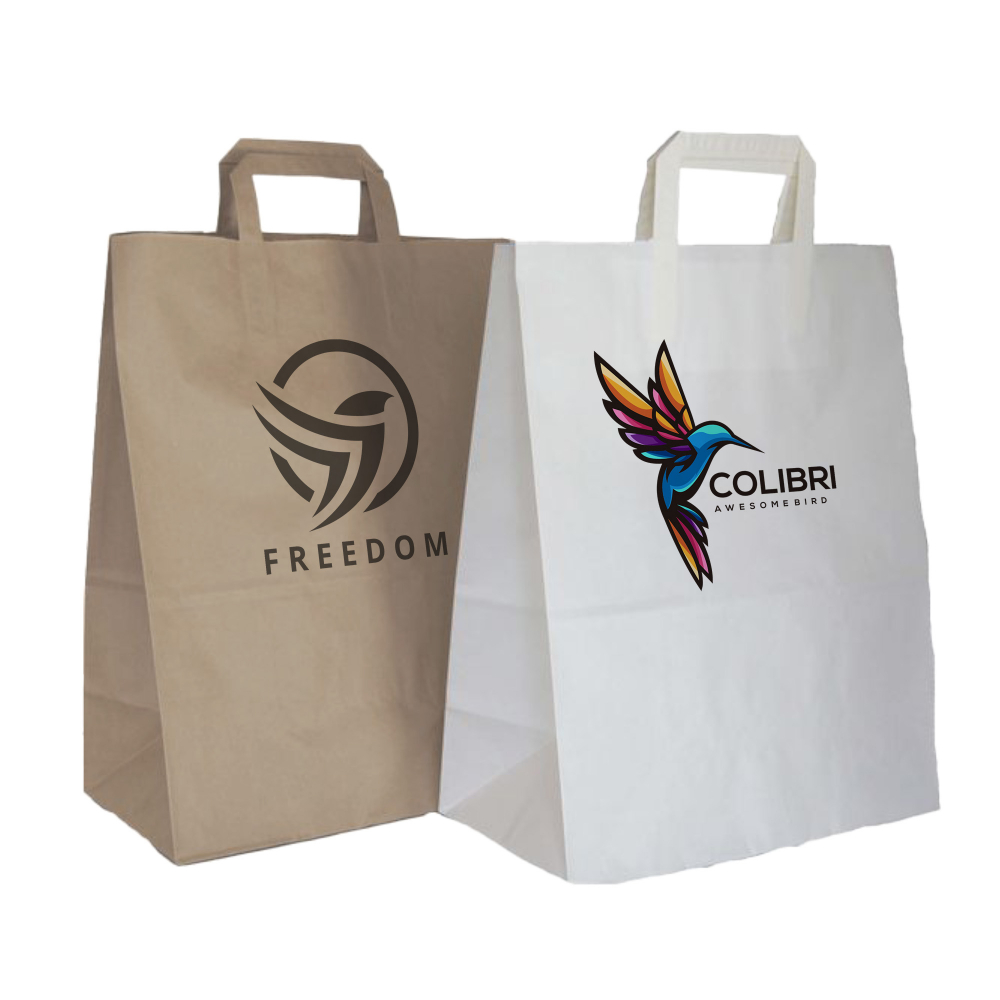 Flat Handle Paper Bag (33x26x10cm)