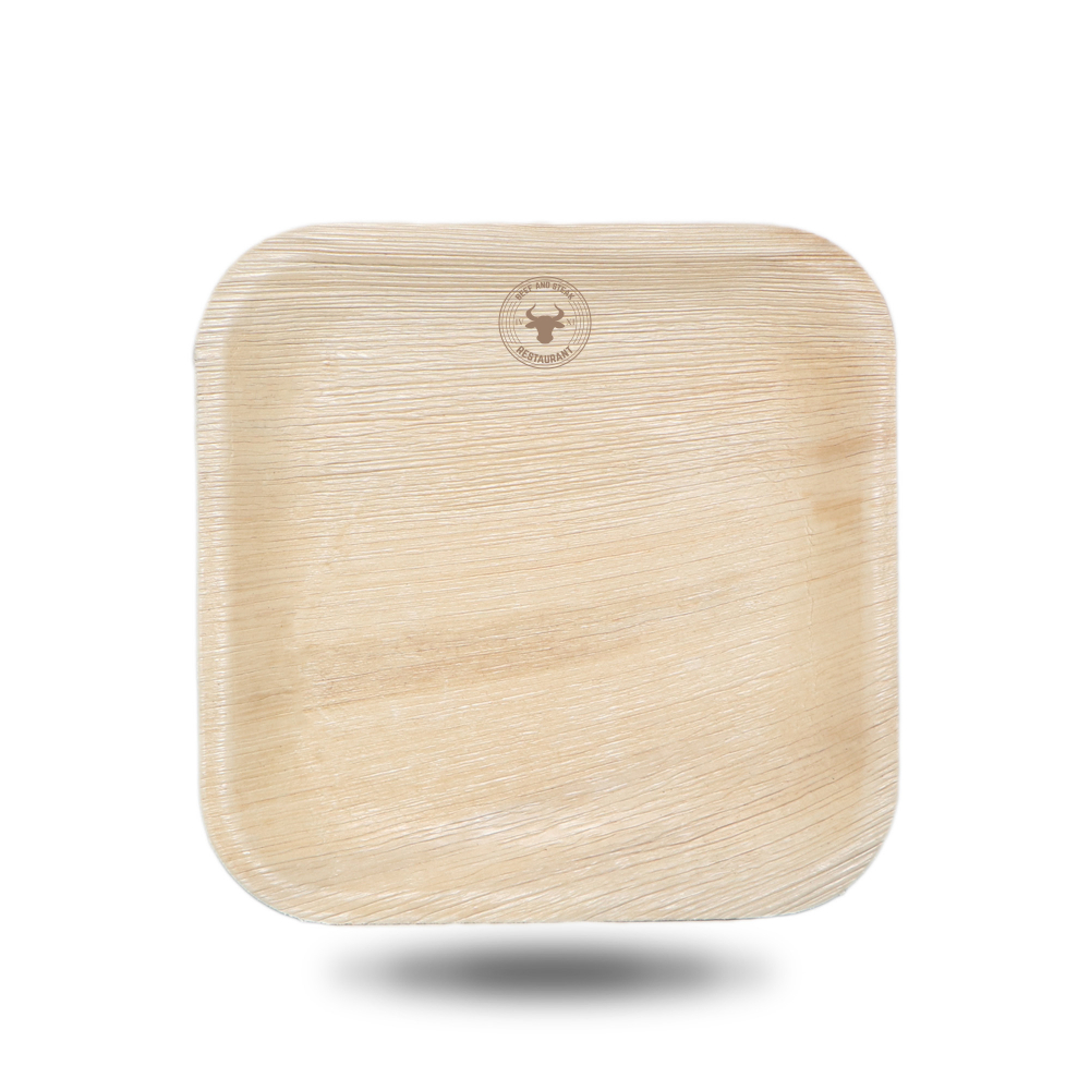 Square Palm Leaf Plate (18cm)