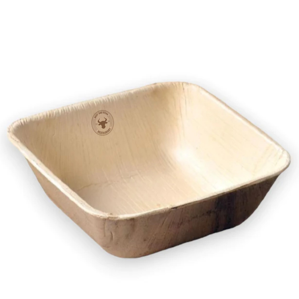Square Deep Palm Leaf Bowl (15cm)