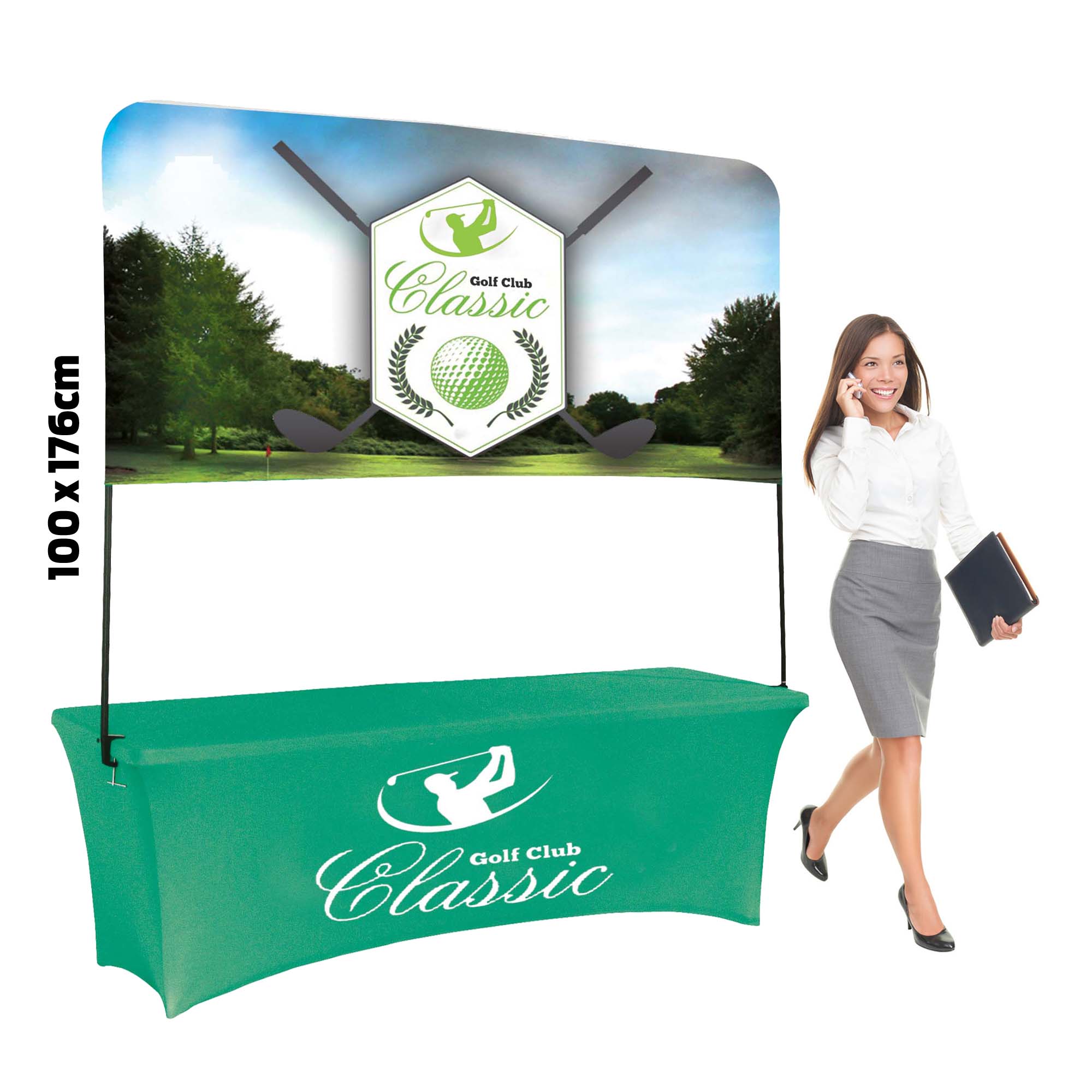 Table Top Head Banner & Frame (100X176cm)